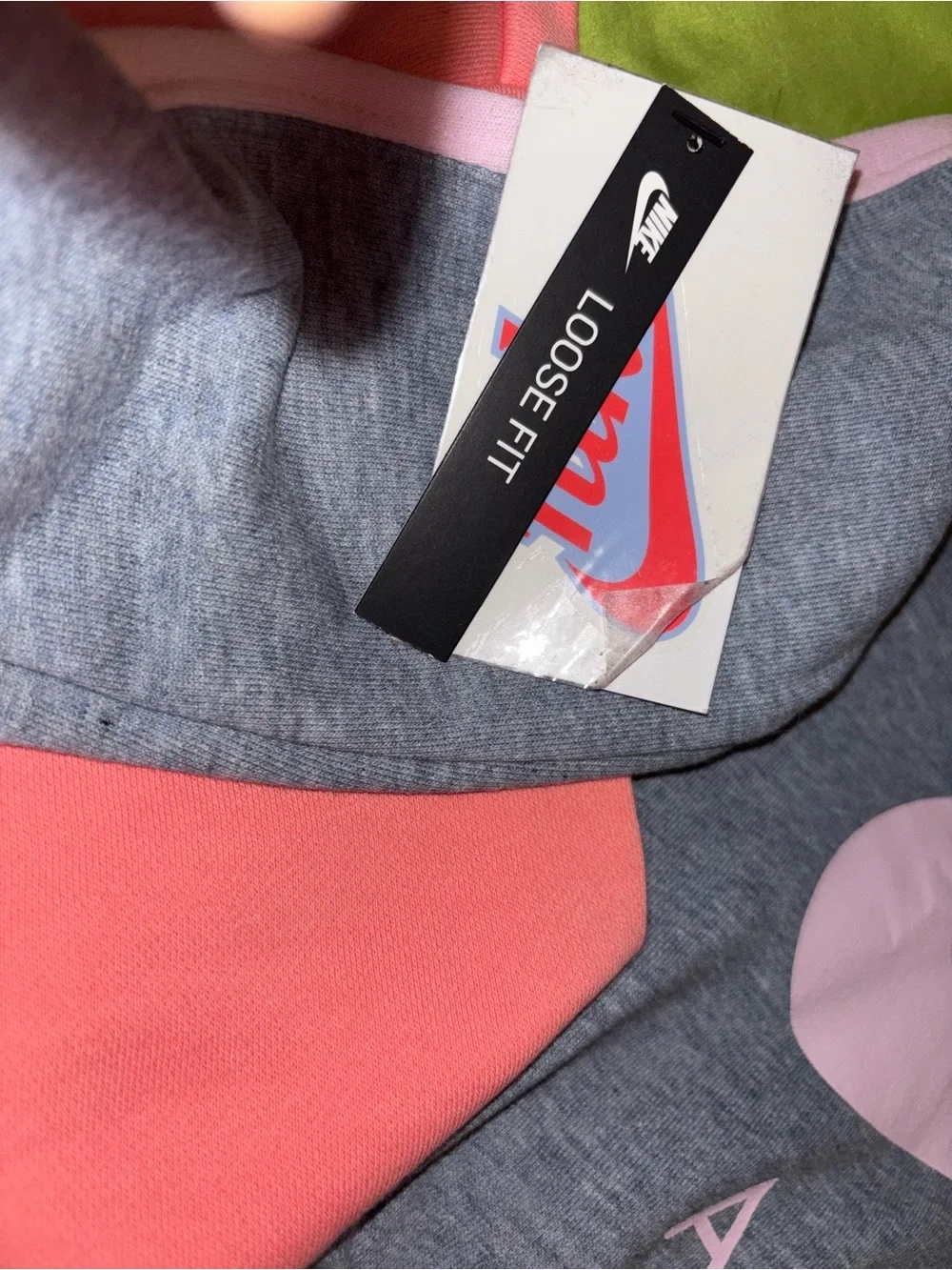 Nike Kids Colorblock Hoodie & Leggings Set - Gray, & Pink
